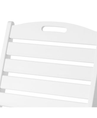 6-Piece HDPE Rectangular Patio Dining Table Set with Foldable Chairs and Patio Bench