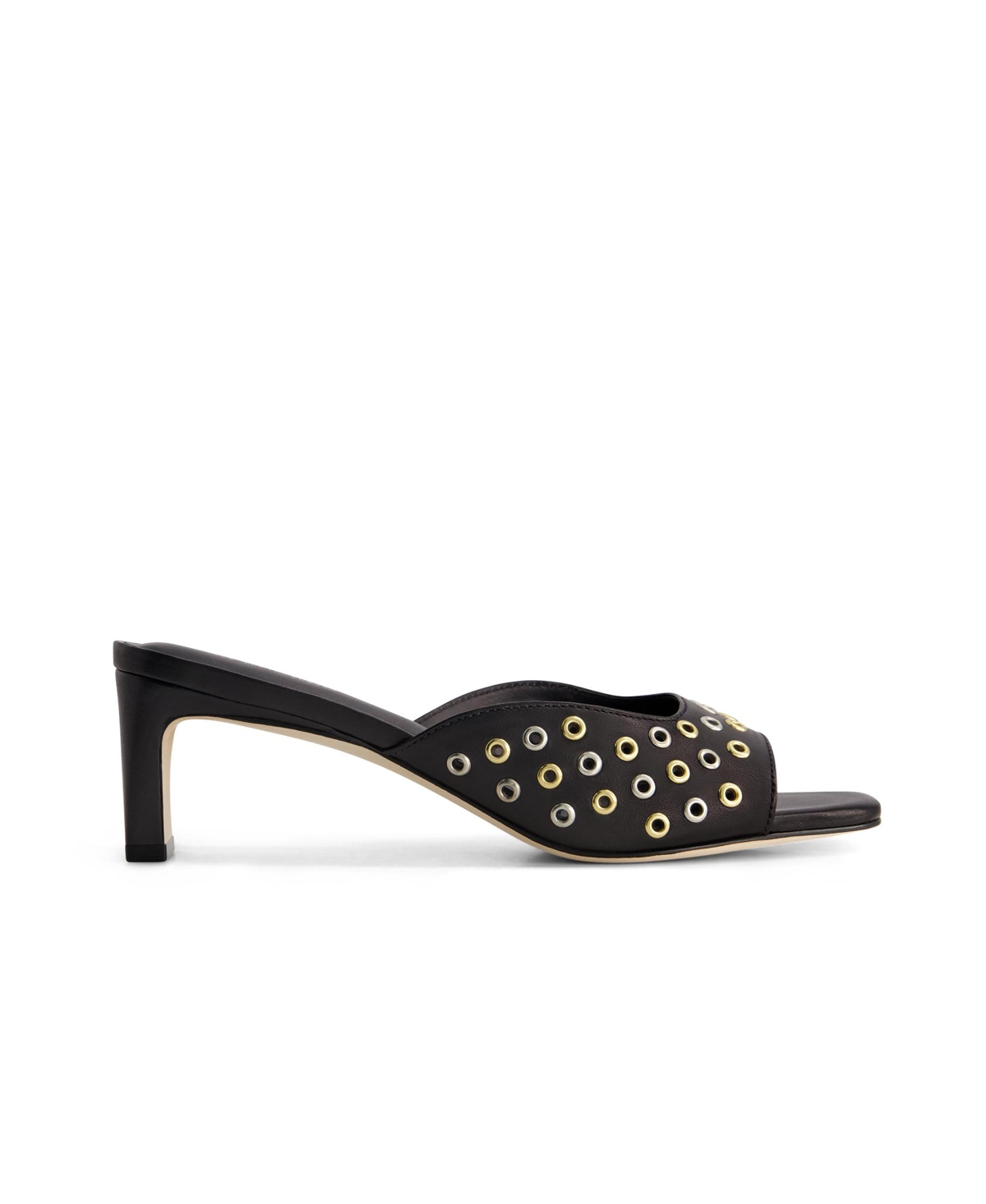 Bernardo Cenza Grommet Heeled Mule - Dark chocolate