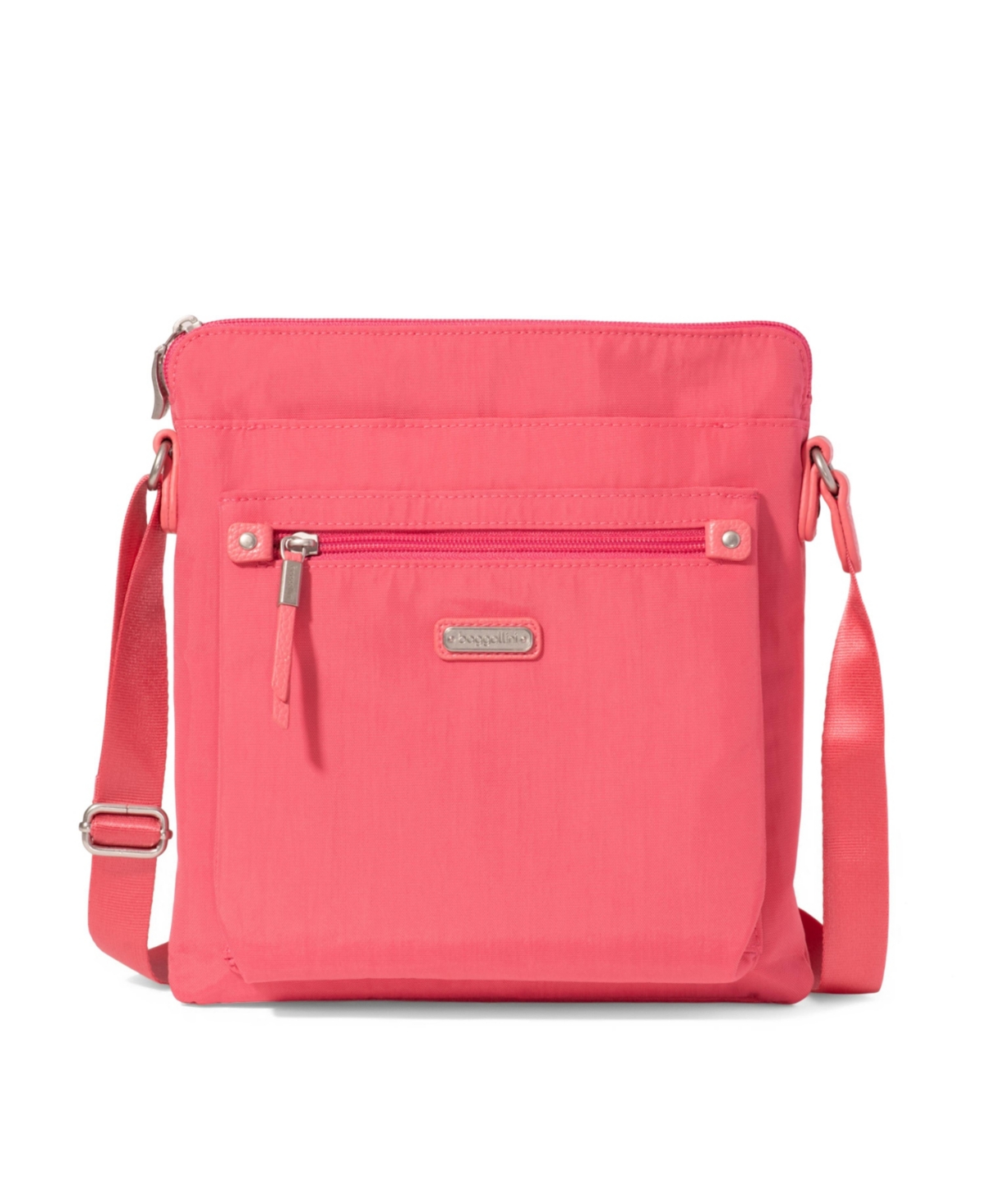 Baggallini Go With Rfid Wristlet Crossbody Bag In Flamingo