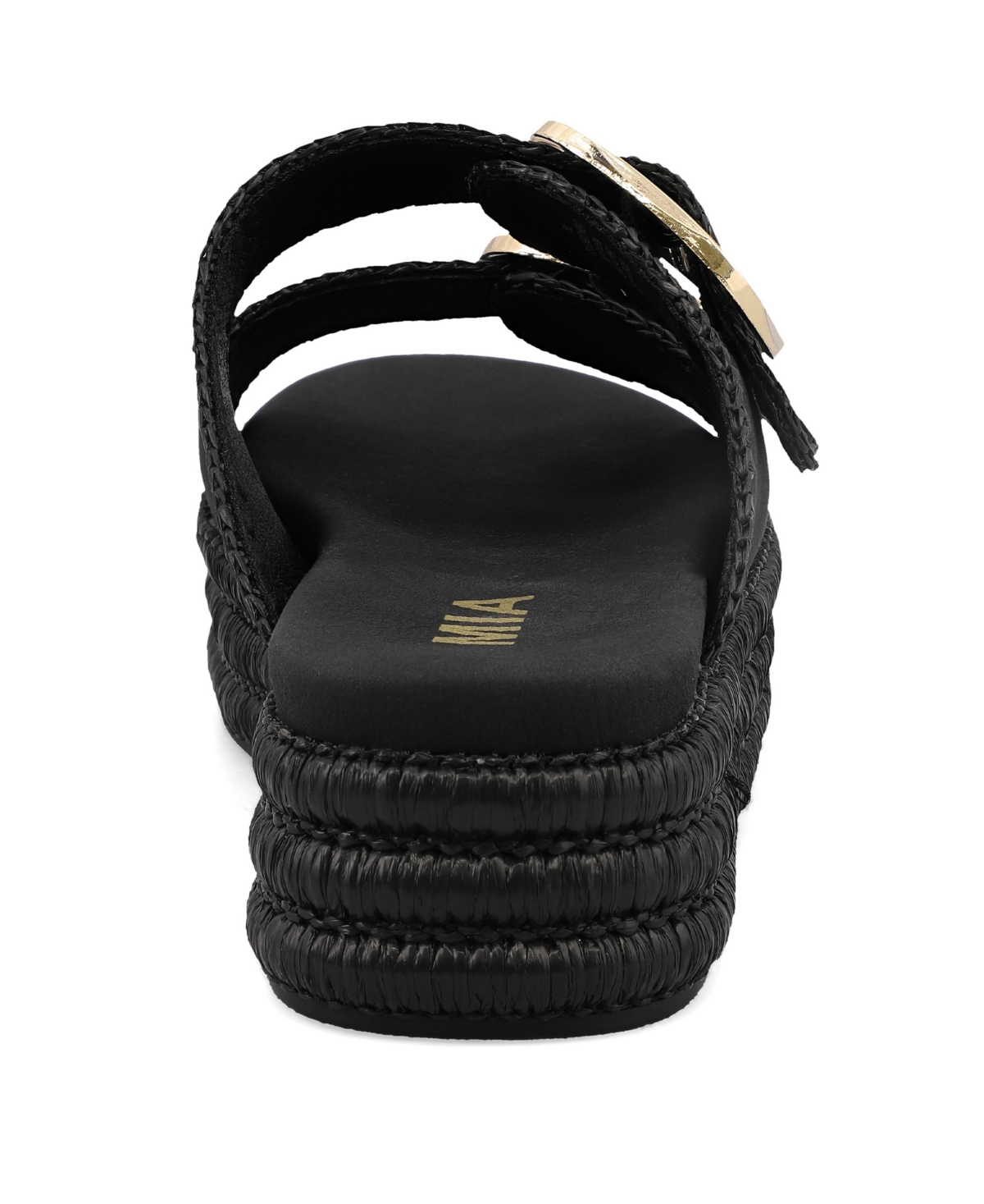 Shop Mia Women's Mieko Flatform Slip-on Slide Sandals In Black