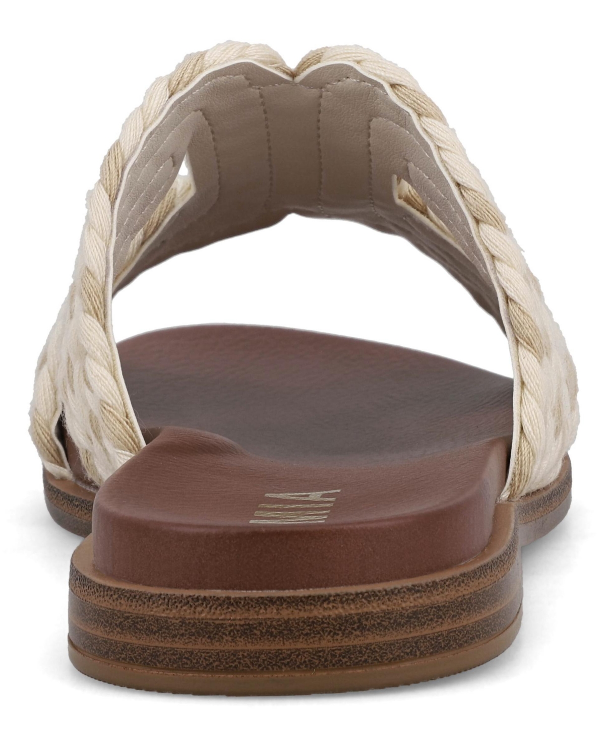 Mia Poet Slide Sandal In Natural,ivory