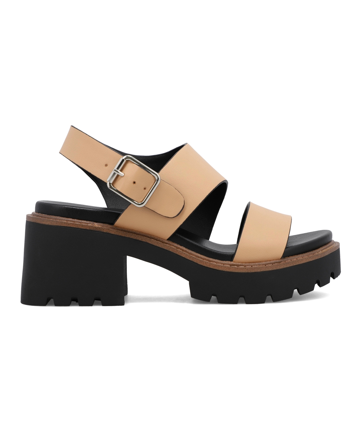 Mia Sheska Slingback Platform Sandal In Tan
