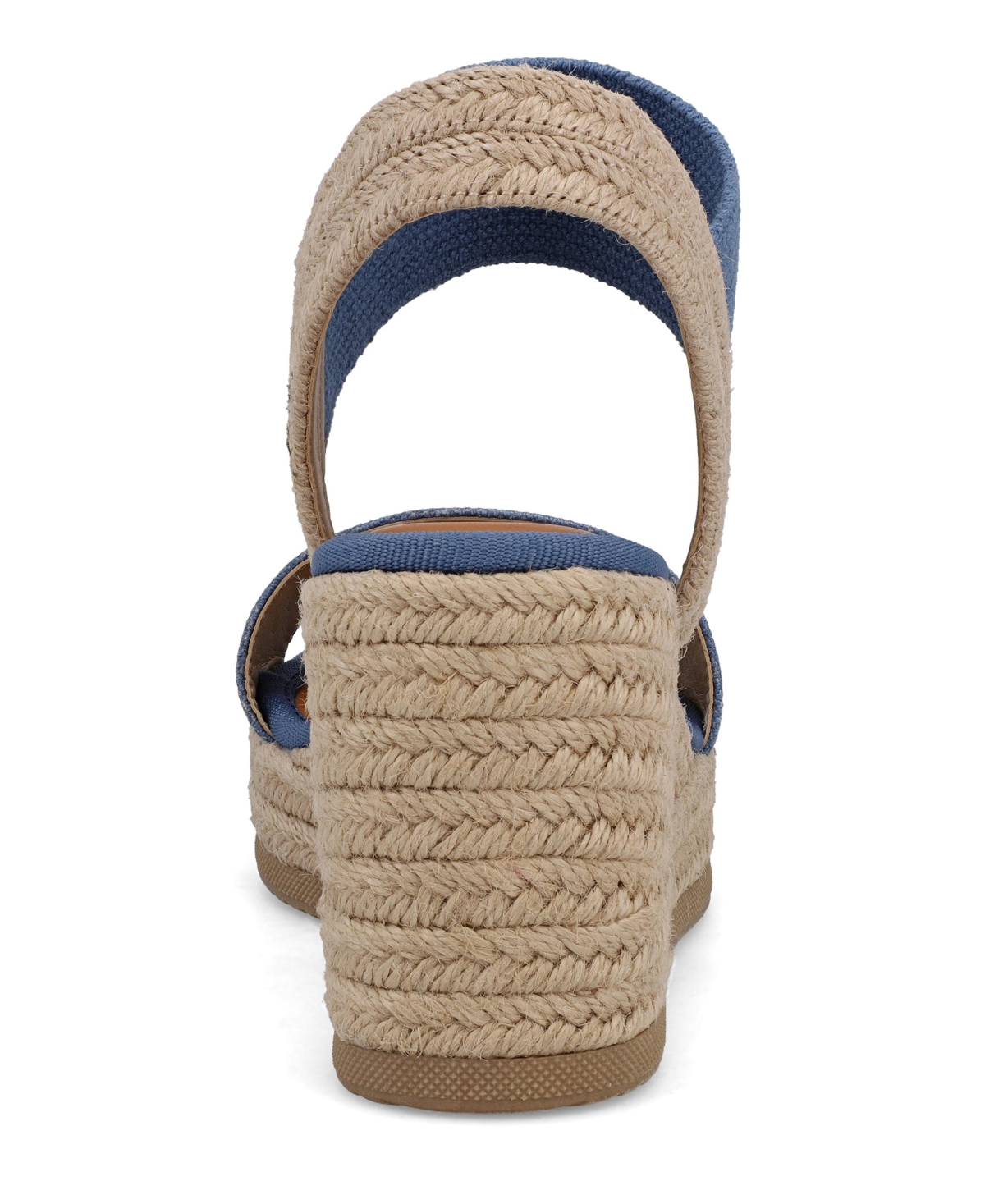 Shop Mia Women's Brittni Round Toe Wedge Sandals In Natural,offwhite,navy