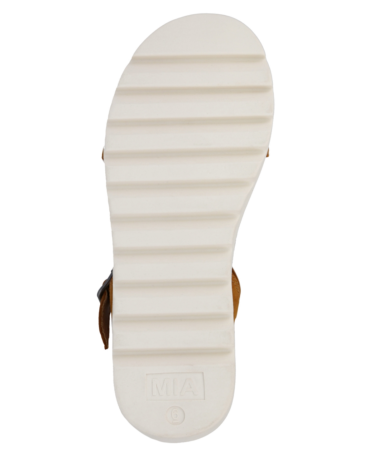 Shop Mia Women's Ophidia Round Toe Wedge Sandals In Cognac