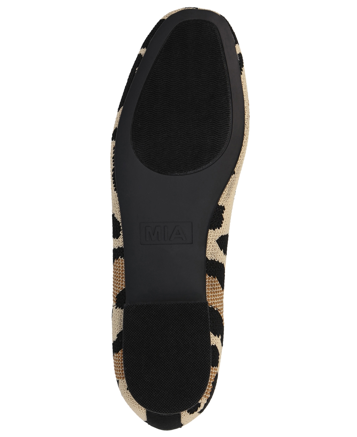Mia Women's Rasia Ballet Knit Round Toe Flats In Leopard