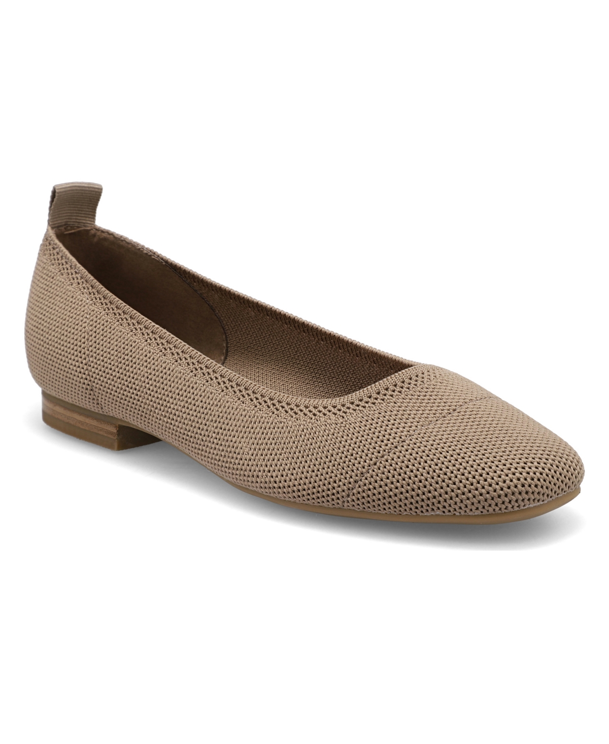 Mia Women's Rasia Ballet Knit Round Toe Flats In Sand