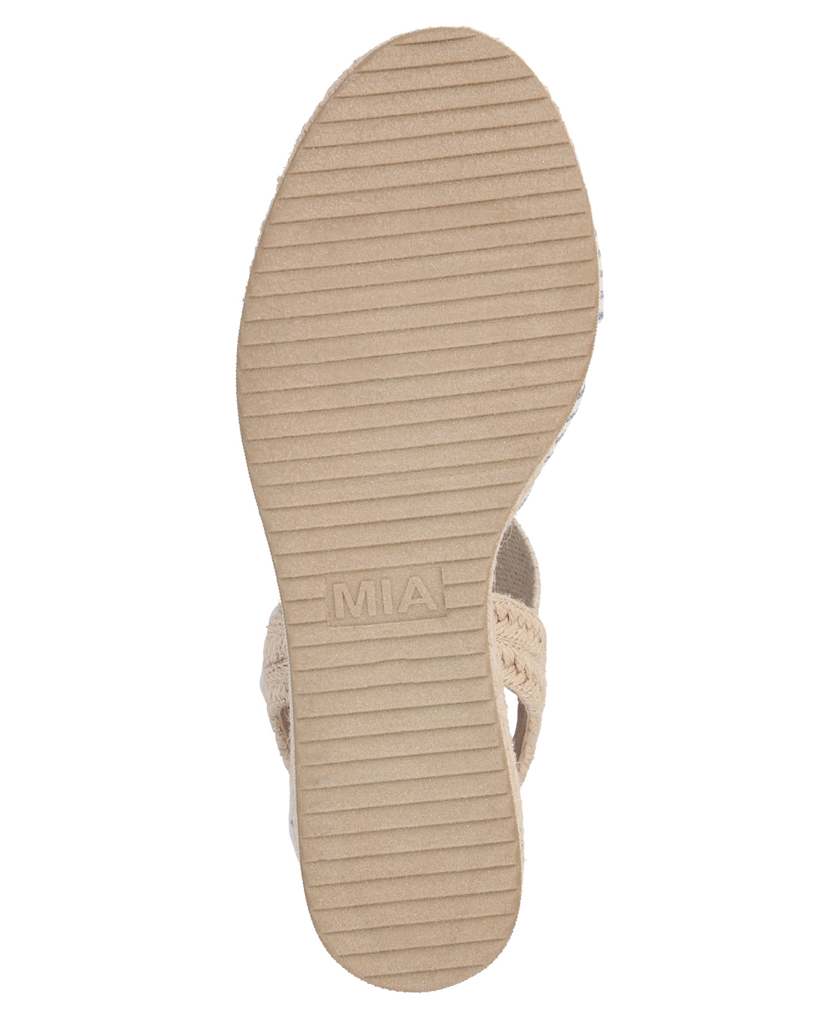 Mia Belinda Espadrille Wedge Sandal In Natural,offwhite,navy