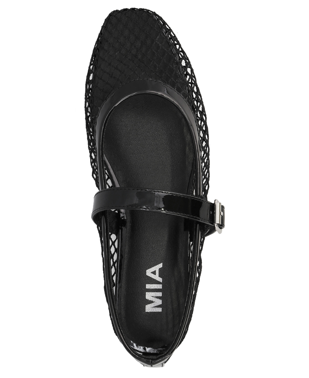 Mia Rayza Woven Mary Jane Flat In Black