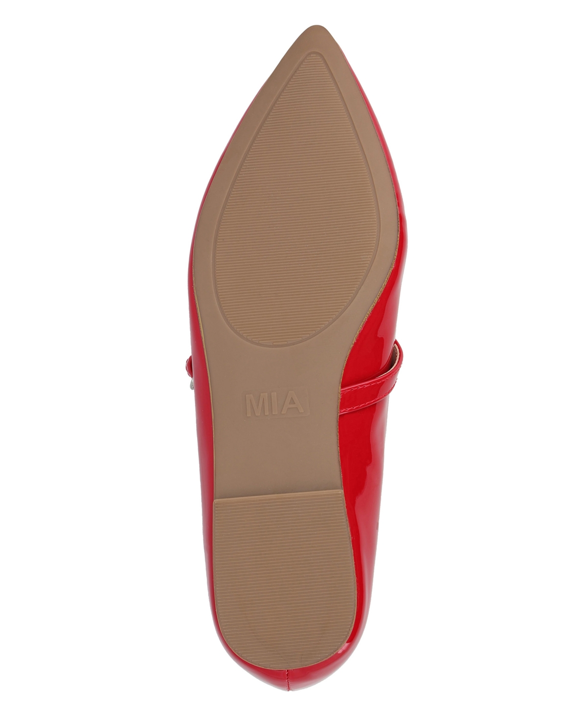 Shop Mia Women's Aviba Mary-jane Pointed Toe Flats In Red