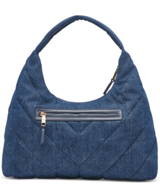 Voyage Quilted Denim Hobo Bag