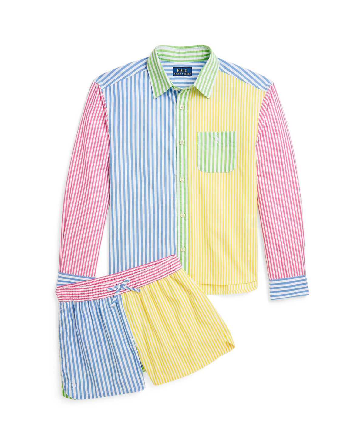 Polo Ralph Lauren Striped Cotton Fun Short In Assorted