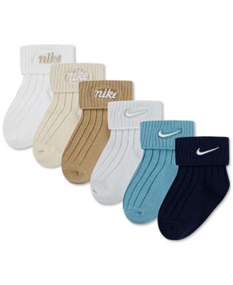 Nike - Baby Boys Rib Turn-Cuff Socks, 6 Pack