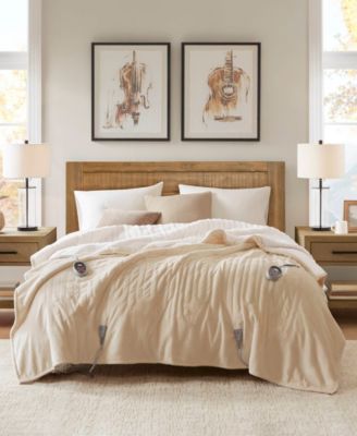 Electric Reversible Plush to Berber Blanket, Queen