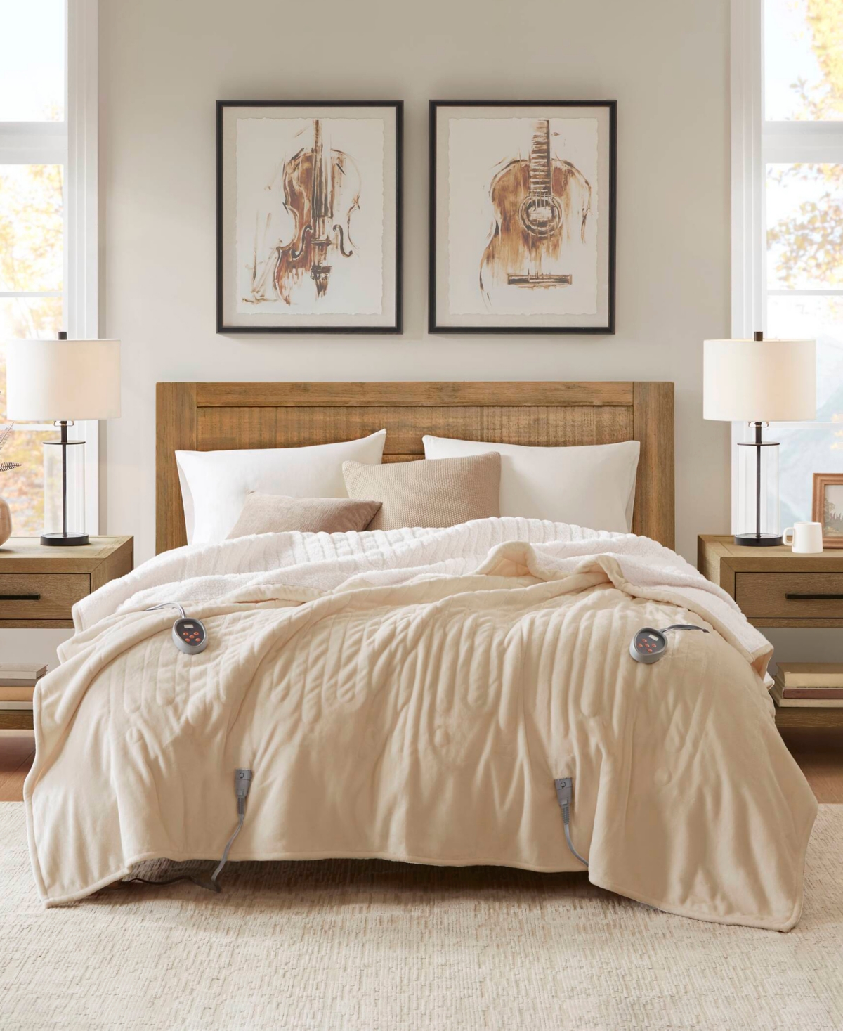 Woolrich Electric Reversible Plush to Berber Blanket, Queen