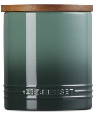 Stoneware Signature Canister with Wood Lid, 1.2-Qt.