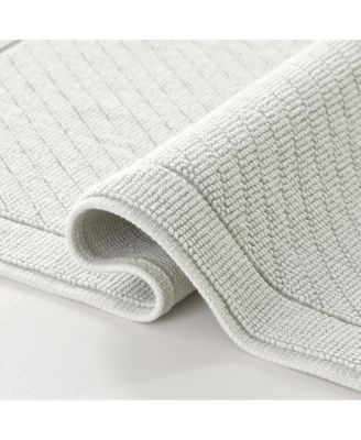 Host & Home Cotton Bath Rug, Stylish Textured Woven Design, Slip Resistant Backing, 5 Color Options, 2-Piece Set - 17x24 & 20x32