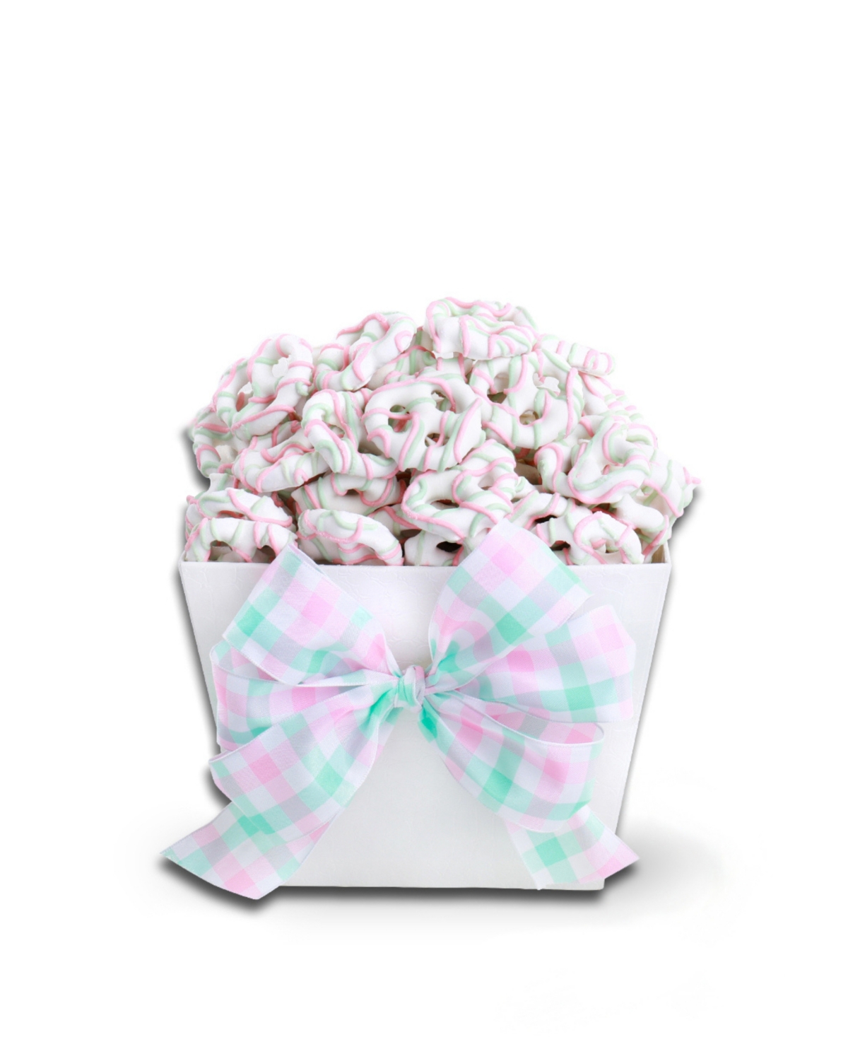 Alder Creek Gift Baskets Spring Yogurt Dipped Pretzels Gift Box, 16 Ounces In No Color