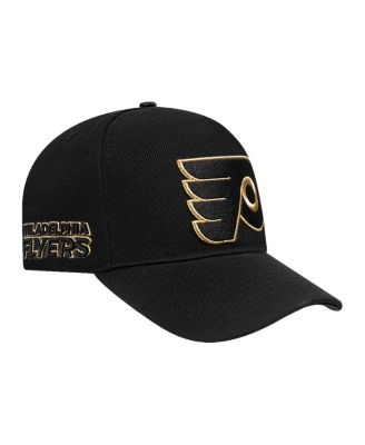 Pro Standard - Men's Black Philadelphia Flyers Metallic Logo Pinch Front Adjustable Hat