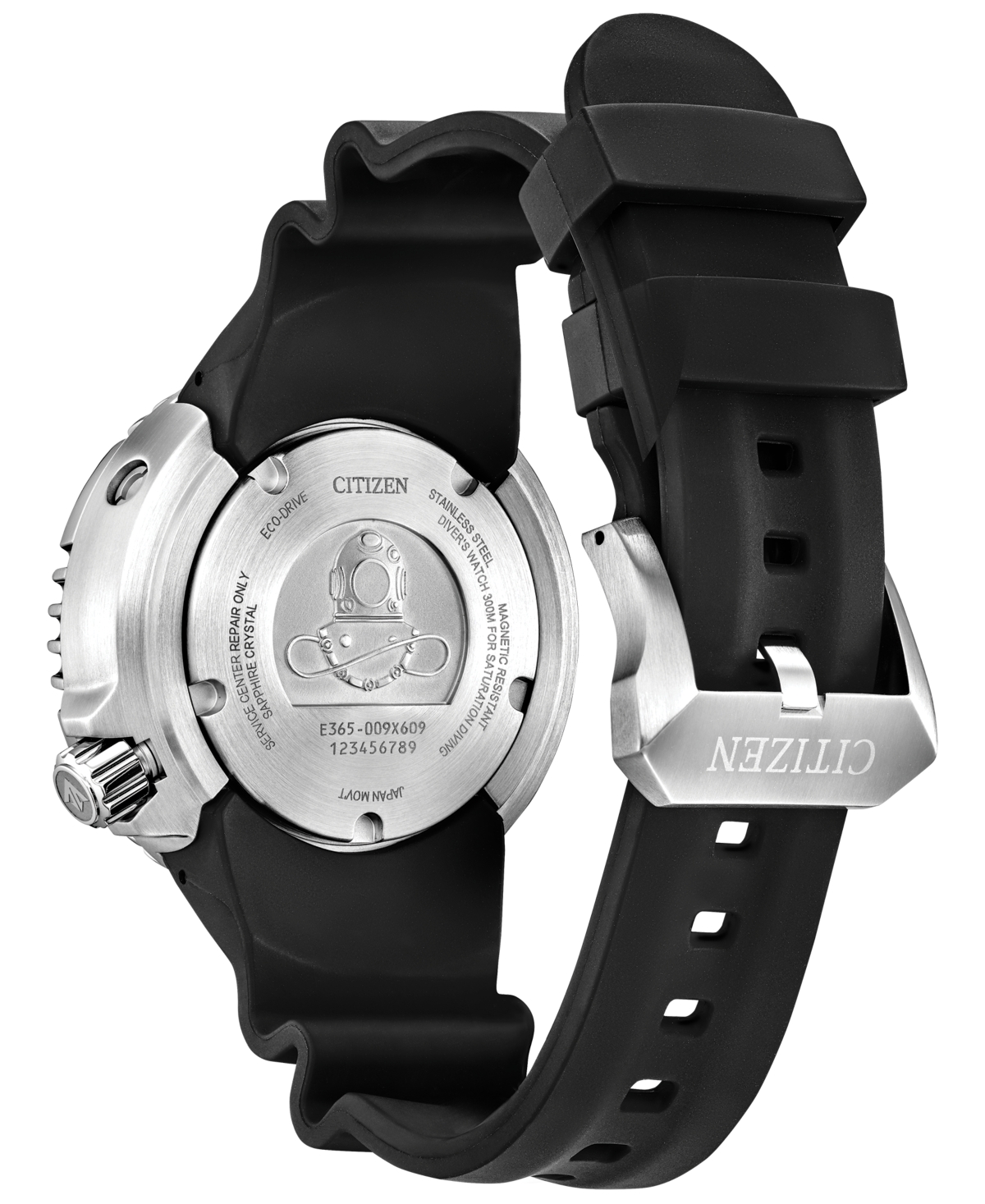 Citizen Men's Promaster Dive Black Benebiol Pu Strap Watch 46mm In Black