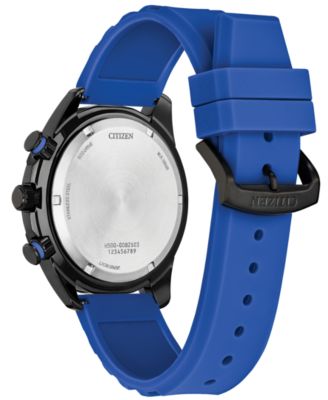 Men's Sport Casual Brycen Blue Silicone Strap Watch 44.8mm
