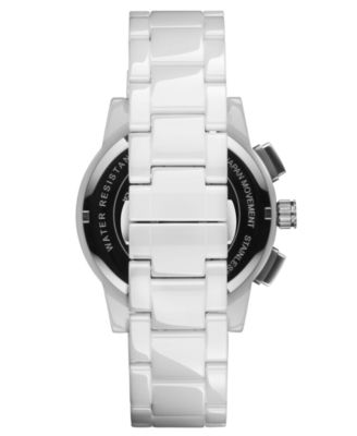 Men's Chrono II White Ceramic Bracelet Watch, 44mm