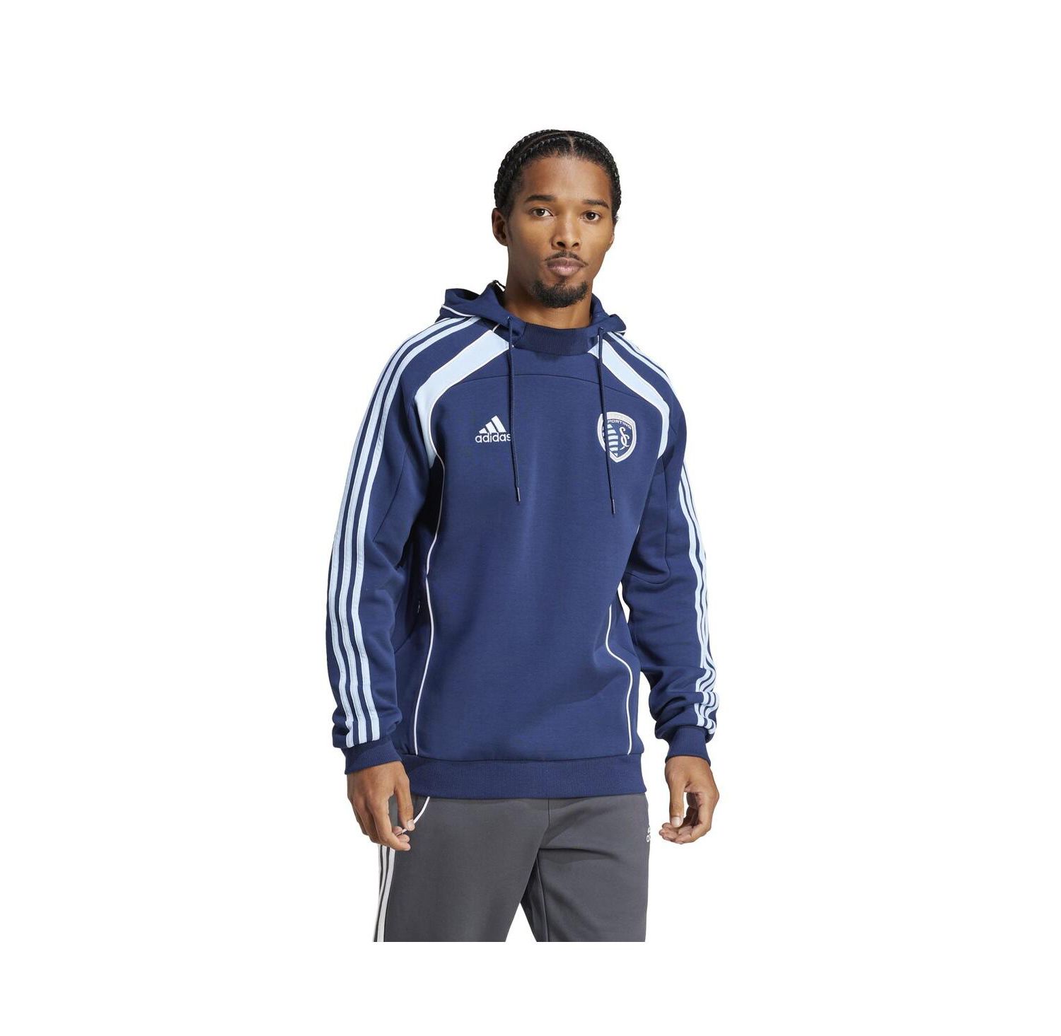 Men's Navy Sporting Kansas City 2025 Travel Pullover Hoodie
