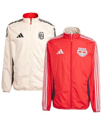 adidas - Men's Red/White New York Red Bulls 2025 Anthem Reversible Full-Zip Jacket