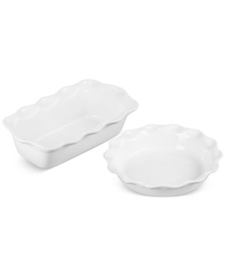 Stoneware Heritage Pie Dish & Fluted Loaf Pan Set