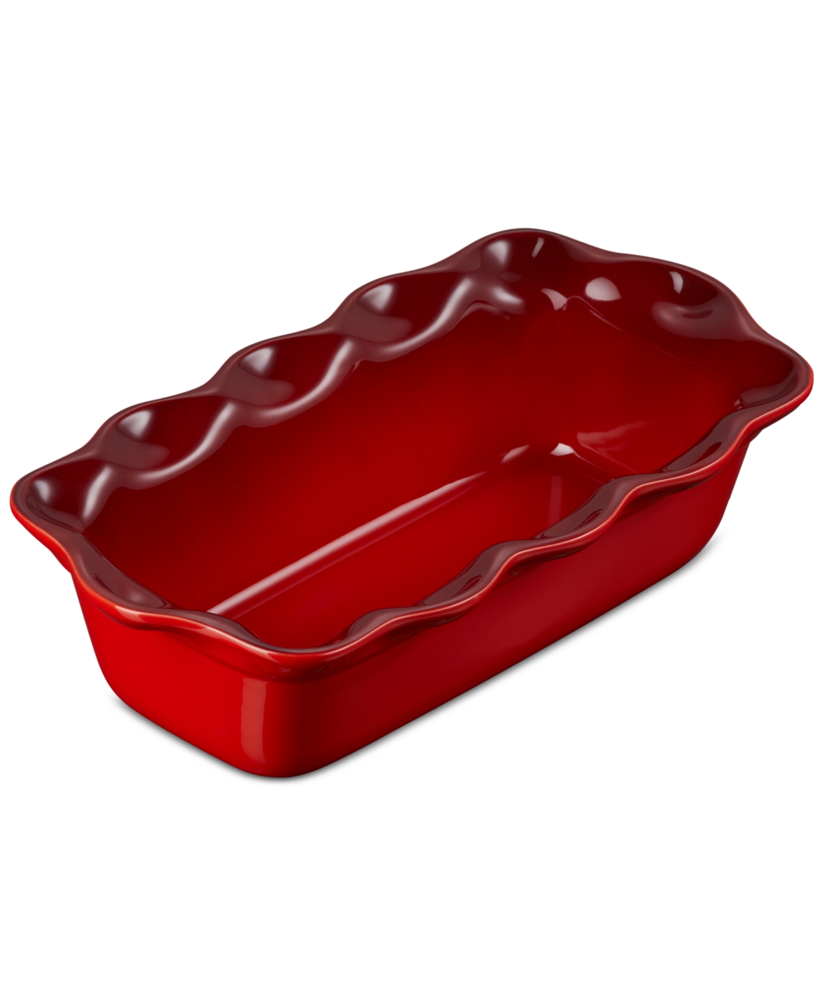 Le Creuset Stoneware Heritage Pie Dish & Fluted Loaf Pan Set In Cerise