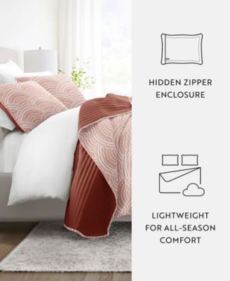 Scallop Reversible 3-Pc. Lightweight Quilt Set, King/California King