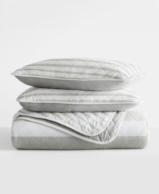 Summer Stripes Reversible 2-Pc. Lightweight Quilt Set, Twin/Twin XL