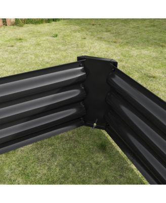 Raised Garden Bed Outdoor, 6×3×1ft , Metal Raised  Rectangle Planter Beds for Plants, Vegetables, and Flowers - Black