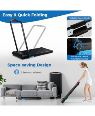 3 in 1 Folding Treadmill with Remote Control and LED Display