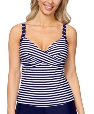 Island Escape - Women's Sunset Striped Underwire Tankini Top