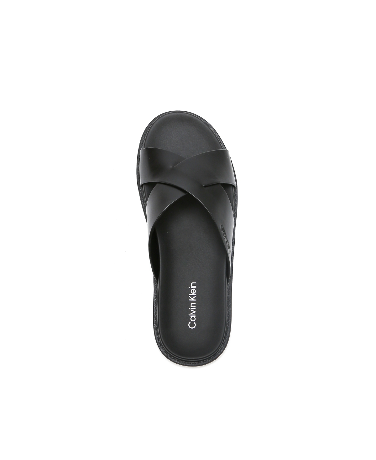 Shop Calvin Klein Men's Lusako Slip-on Casual Sandals In Black