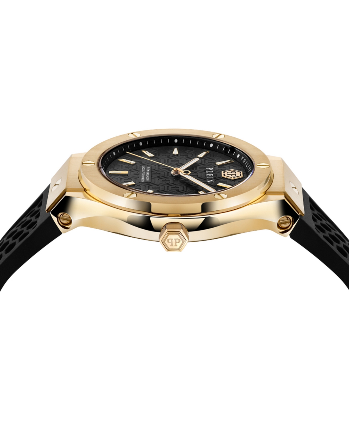 Philipp Plein Plein Underdog Silicone Watch In Ip Yellow Gold