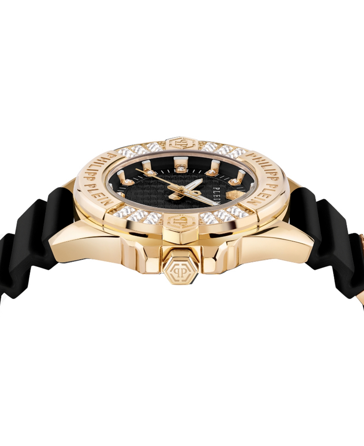 Philipp Plein Plein Majesty Crystal Watch In Ip Yellow Gold