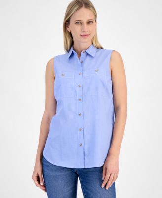 Nautica Jeans - Women's Newport Cotton Sleeveless Shirt