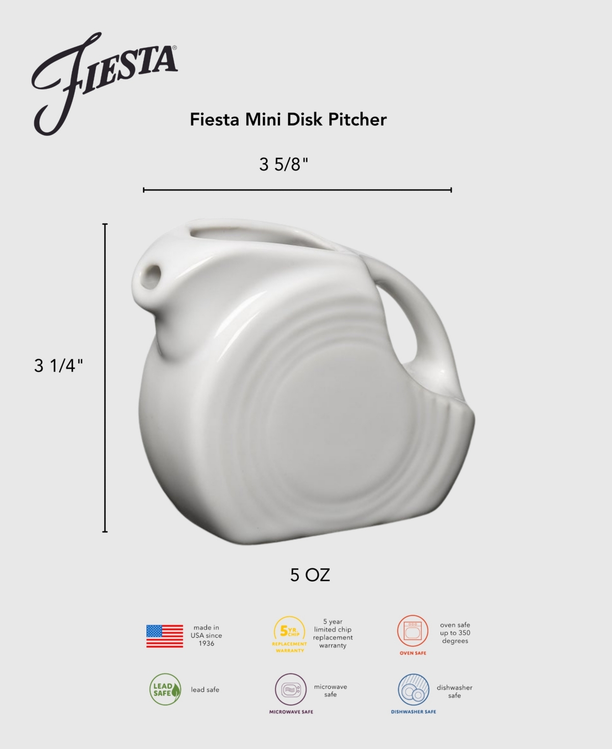 Fiesta Mini Disk Pitcher