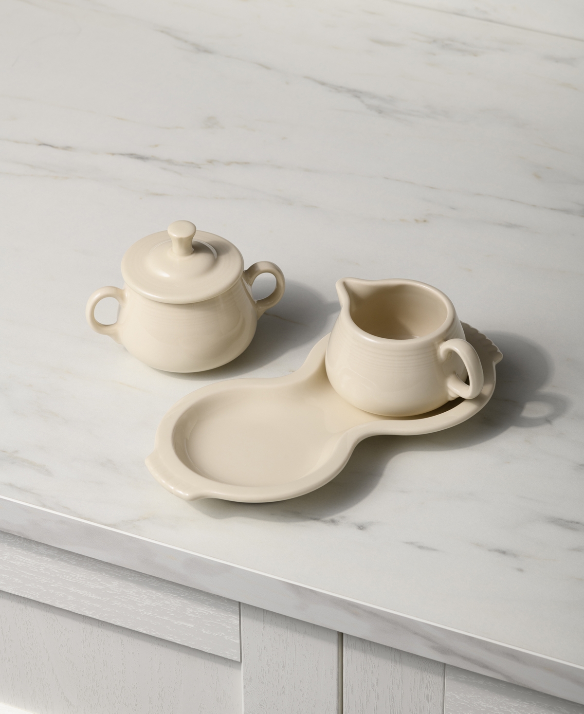 Fiesta 4-piece Sugar Bowl And Creamer Set With Tray