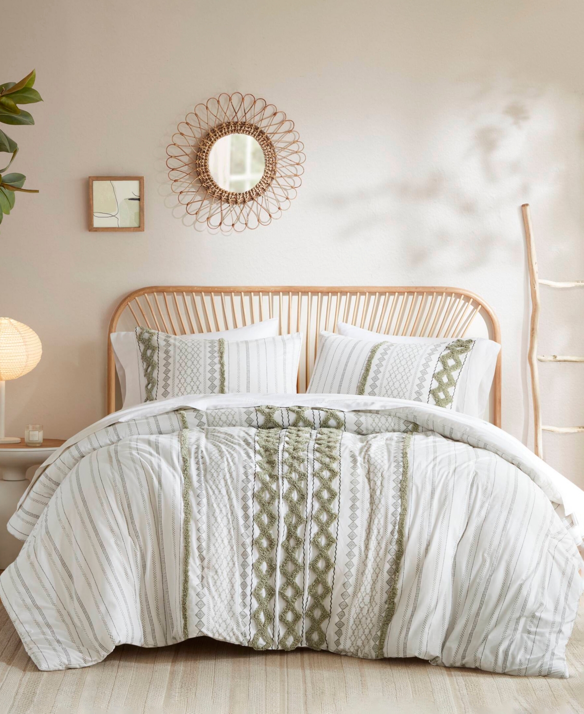 Ink+ivy Imani 3-pc. Duvet Cover Set, King/california King In Sage,ivory