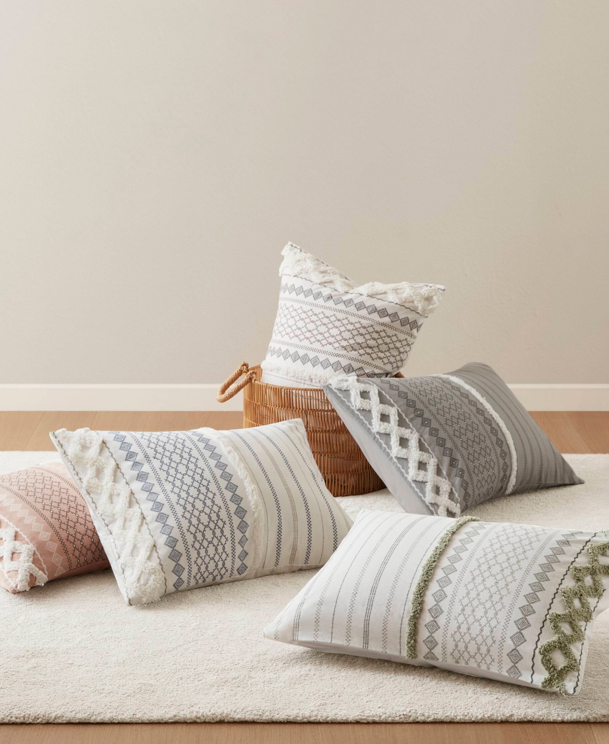 Ink+ivy Imani 3-pc. Duvet Cover Set, King/california King In Sage,ivory