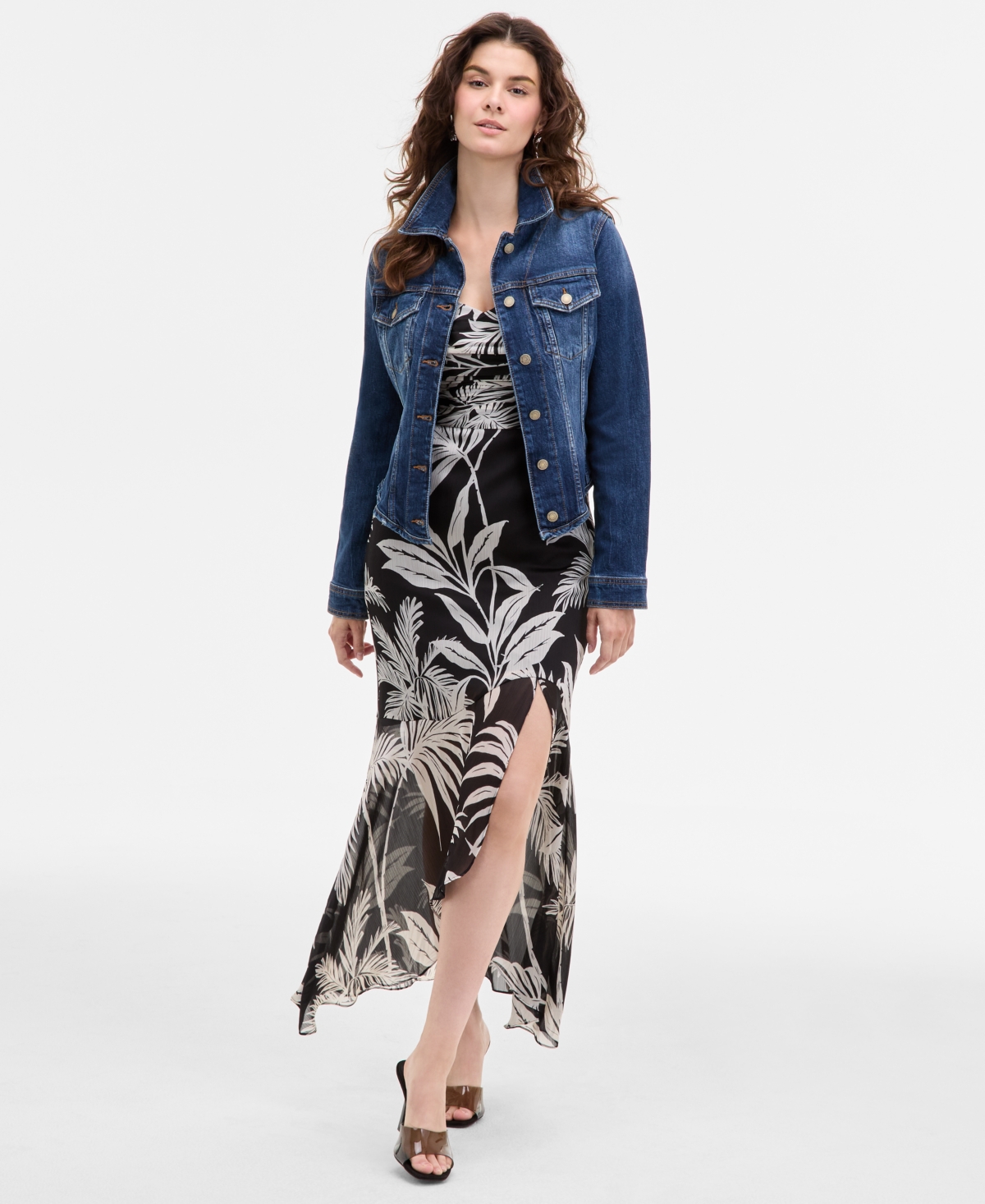 Guess Women's Annalise Denim Button-Front Shacket
