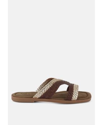 Womens Eirata Genuine Mesh Leather Slip-On Flats