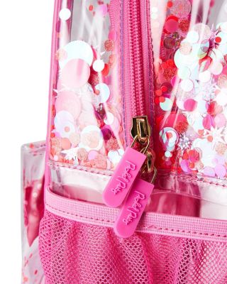 Sweet Tart Pink Confetti Backpack Women's Fashion Shoulder Clear Book Bag Trendy Confetti Look for Work and Travel (Pink - Sweet Tart