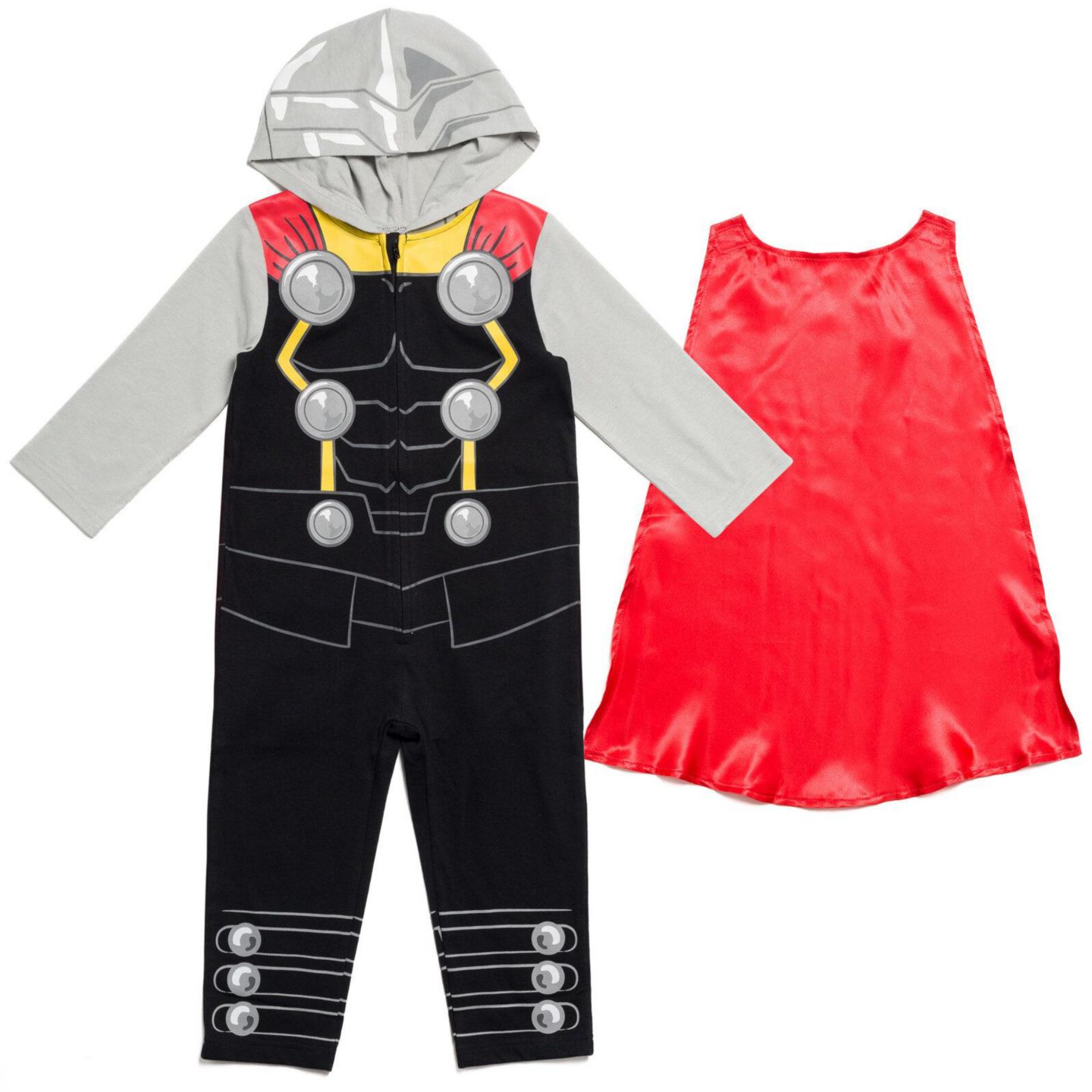 Avengers Toddler Boys' Cosplay Hooded One Piece, цвет: Серый — фото 1