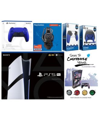Playstation 5 Pro Bundle with Extra Controller, Plantronics Headset, Pro Gamer Kit, Trigger Kit and MightySkins Decal Voucher