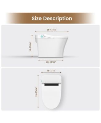 Tankless One-Piece Smart Toilet with Auto Flush and Heated Seat