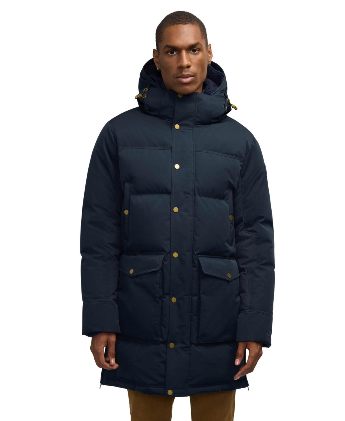 Men's Men s Prescott Long Length Parka with Detachable Sherpa Lined Hood - Navy