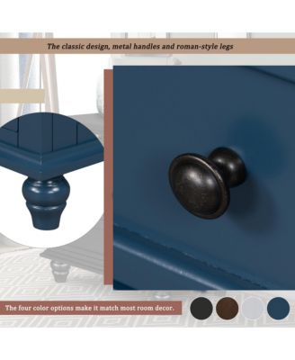 1 Count 3-Drawer Storage Wood Cabinet, End Table with Pull out Tray